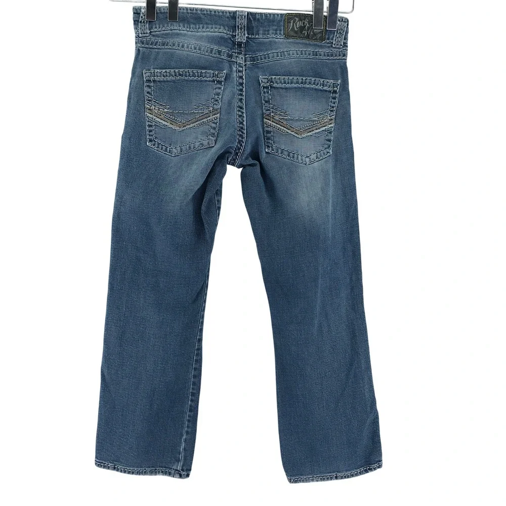 Rock 47 Wrangler Slim Bootcut Jeans Mens 32x30 Blue Medium Wash MRB47KB Western